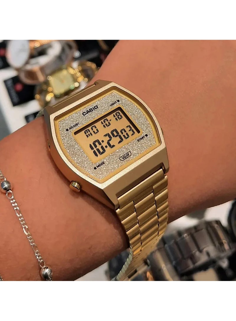 CASIO Youth Vintage Stainless Steel Band Digital Watch for Women - Gold B640WGG-9DF - Image 5