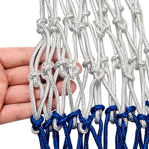 Sanung 2 Pack Heavy Basketball Net Rainproof Sunscreen, Red White Blue Bold Polyester Braided Rope, 12 Loops for Indoor Outdoor Professional Competitions - Image 5