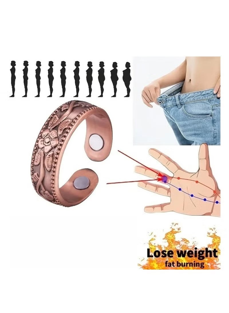 Generic 2-Pack Drainage Therapy Magnetic Ring (Rose Gold)  - Image 2