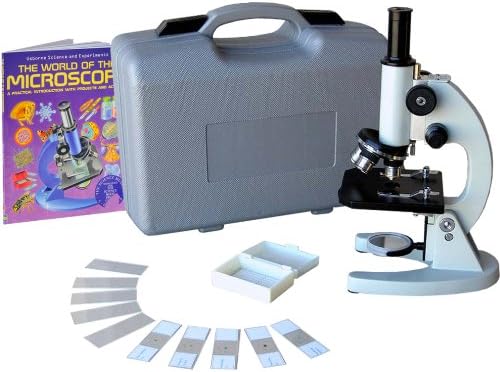 AmScope AmScope M60CABSPB10WM Beginner Microscope Kit Mirror Illumination WF10x and WF20x Eyepieces 40x1000x Magnification Includes Case 5 Blank Slides 5 Prepared Slides and Book  - Image 4