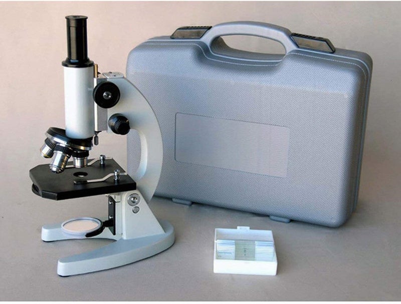 AmScope AmScope M60CABSPB10WM Beginner Microscope Kit Mirror Illumination WF10x and WF20x Eyepieces 40x1000x Magnification Includes Case 5 Blank Slides 5 Prepared Slides and Book  - Image 2