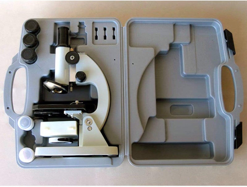 AmScope AmScope M60CABSPB10WM Beginner Microscope Kit Mirror Illumination WF10x and WF20x Eyepieces 40x1000x Magnification Includes Case 5 Blank Slides 5 Prepared Slides and Book  - Image 3