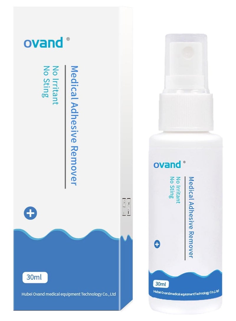 ovand 30ml Medical Adhesive Remover Spray, No-Sting Ostomy Adhesive Remover Spray, Adhesive Remover for Skin, Ostomy, Mastectomy, Adhesive Tape - Image 1