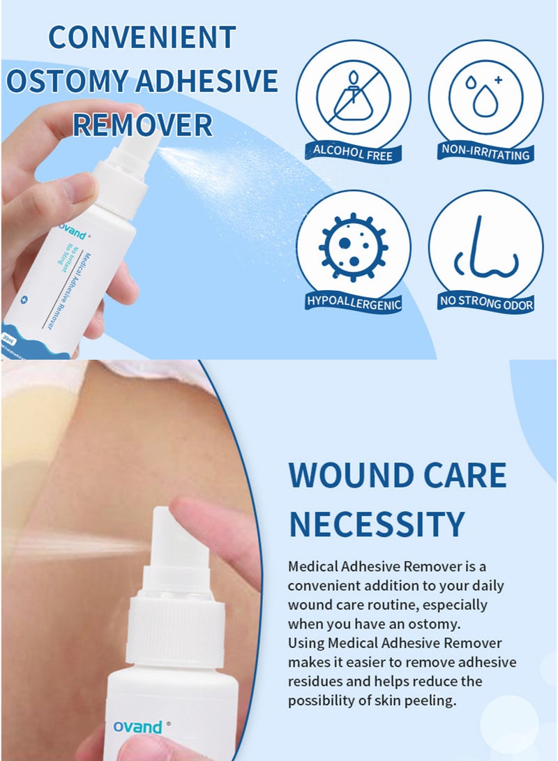 ovand 30ml Medical Adhesive Remover Spray, No-Sting Ostomy Adhesive Remover Spray, Adhesive Remover for Skin, Ostomy, Mastectomy, Adhesive Tape - Image 2