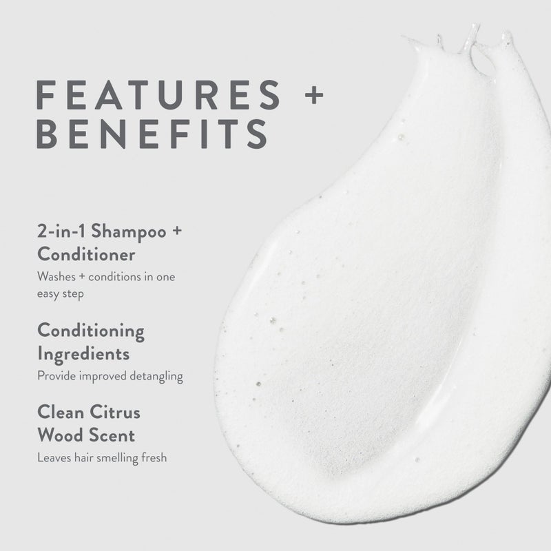 MITCH by Paul Mitchell Double Hitter 2-in-1 Shampoo & Conditioner for Men, For All Hair Types, 8.5 fl. oz. - Image 2