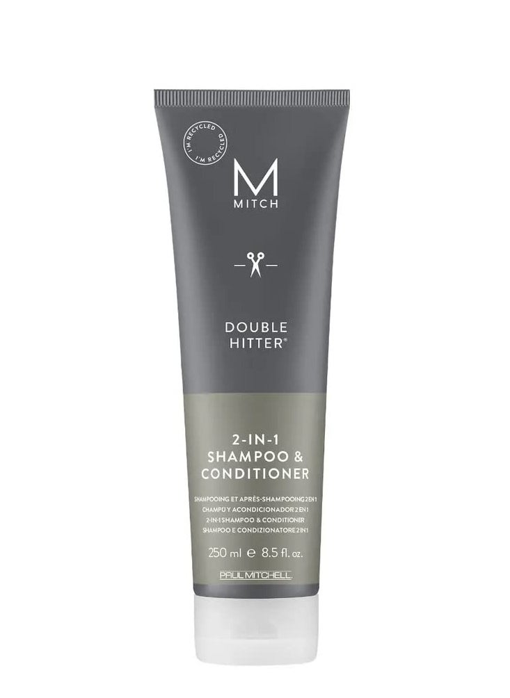 Mitch MITCH by Paul Mitchell Double Hitter 2-in-1 Shampoo & Conditioner for Men, For All Hair Types  - Image 1