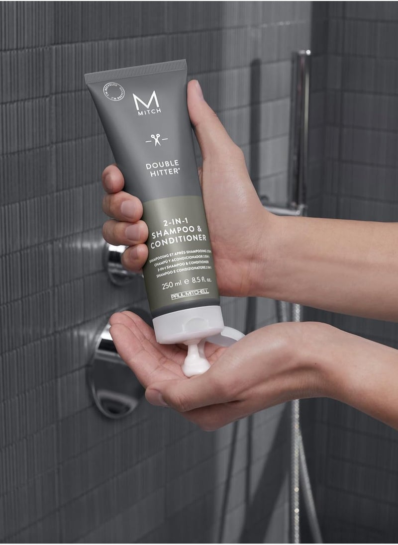 Mitch MITCH by Paul Mitchell Double Hitter 2-in-1 Shampoo & Conditioner for Men, For All Hair Types  - Image 2