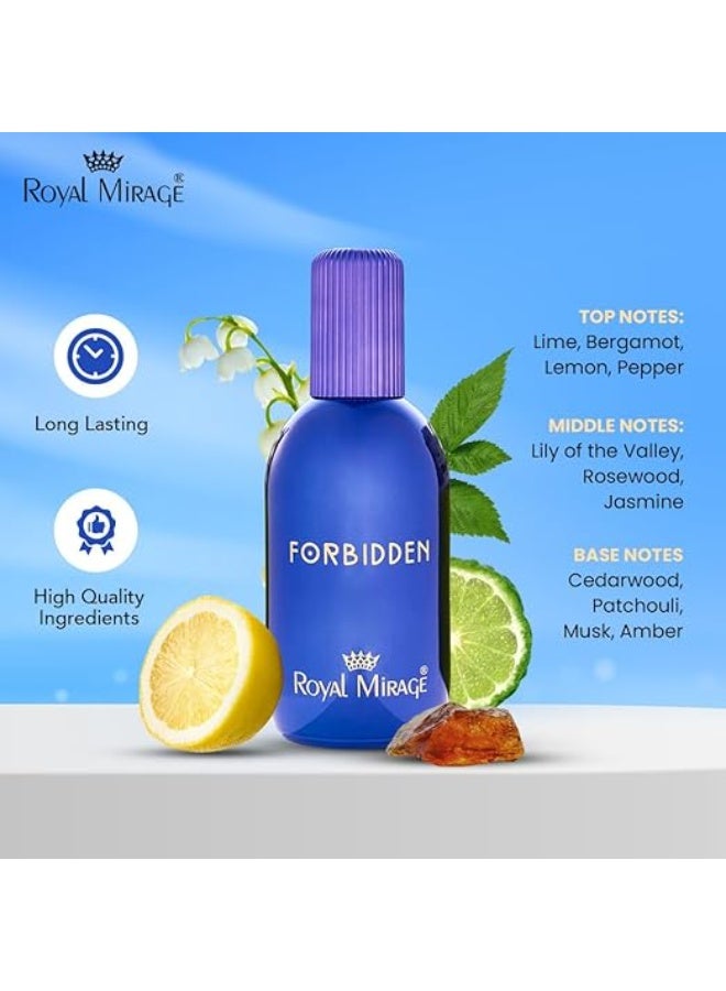 Royal Mirage Metallic Forbidden Eau De Parfum | Captivating & Luxurious Fragrance | Unisex EDP | Citrus, Floral & Woody Notes | Luxurious, Long-Lasting Perfume | Gift for Men & Women | 100ml - Image 2
