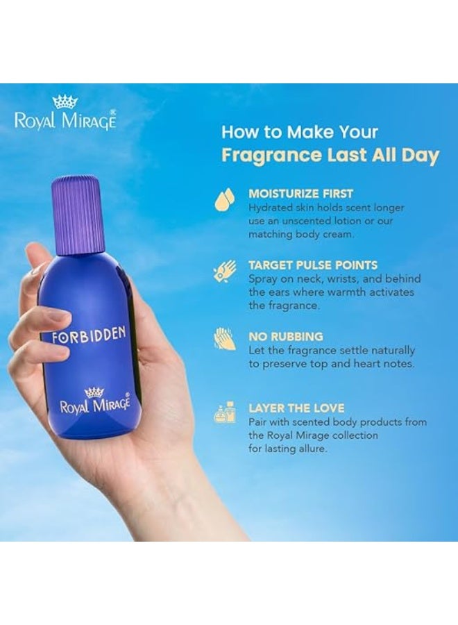 Royal Mirage Metallic Forbidden Eau De Parfum | Captivating & Luxurious Fragrance | Unisex EDP | Citrus, Floral & Woody Notes | Luxurious, Long-Lasting Perfume | Gift for Men & Women | 100ml - Image 3
