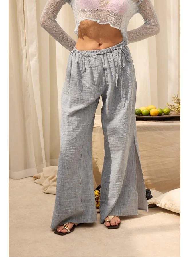 Bohemai  Harmony Blue Pants with Side Tie. for Women | Best Price UAE