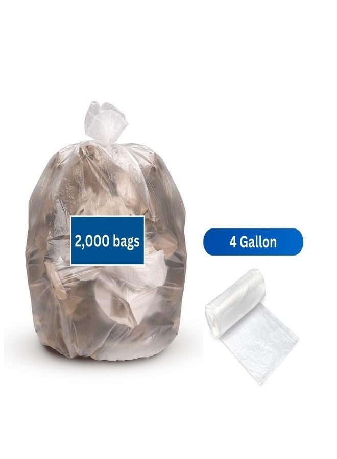Inteplast 4 Gal Trash Can Liners - 6 Micr, 17x18 In, Natural, 2000 Bags - Image 2