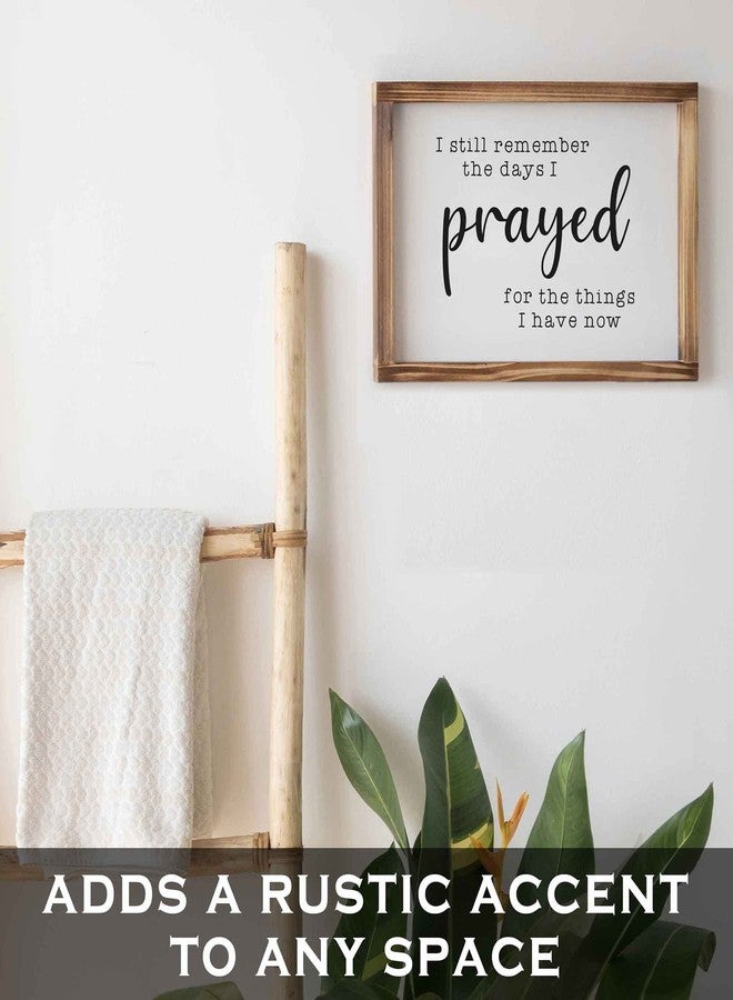 ماين إيفنت لوحة "ما زلت أتذكر الأيام التي صليت فيها" مقاس 11×16 بوصة لتزيين جدران المنزل/ ديكور المنزل الريفي بإطار خشبي - Image 3