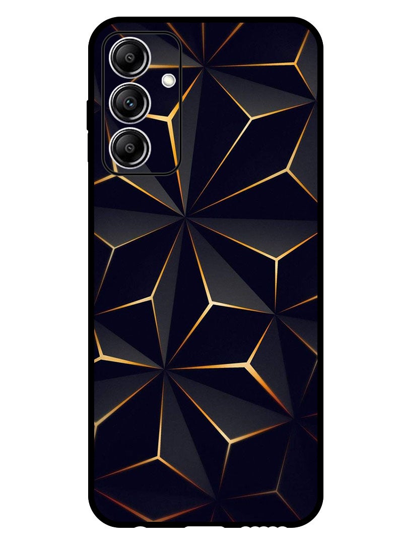 Theodor Protective Case Anti Scratch Shock Proof Bumper Cover For Samsung Galaxy A35 Black Gold Patter - Image 1