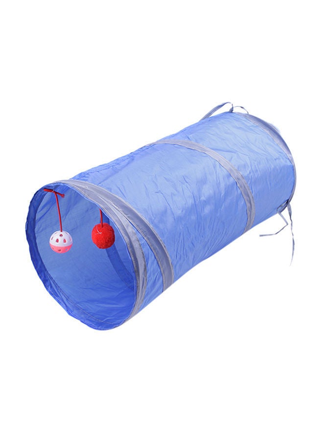 NIBEMINENT Collapsible Tunnel Toy With Ringbell Ball Blue 120grams