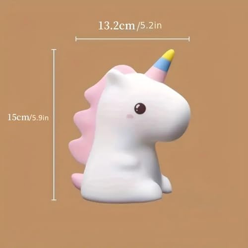 GITGRNTH Rechargeable Silicone Cloud Night Light for Kids|Color-Changing LED Changing Lamp|Adorable Room Decor & Gift for Toddlers,Teens,& Valentine's Day Present(Silicon Unicorn.,Regular),Multicolor - Image 2