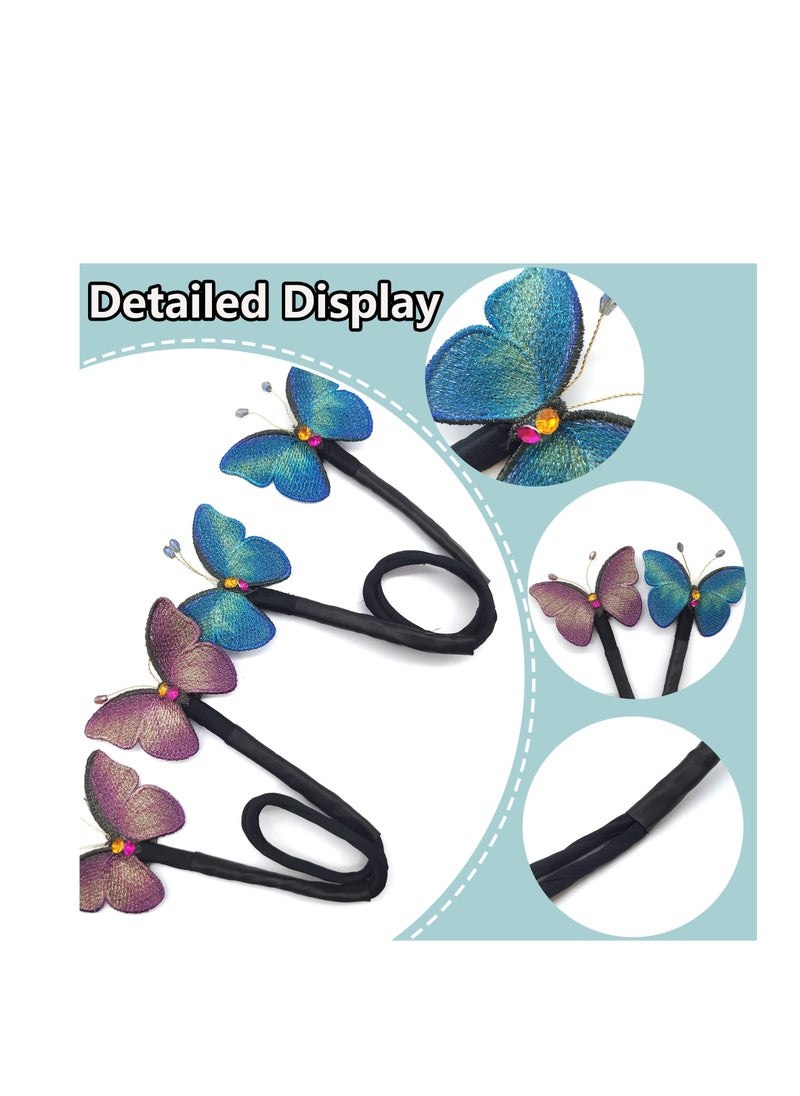 Excefore Twist Hairstyle Bun Hair Accessories, 2 Pcs Hair Bun Maker, Lazy Curler, Twist Hairstyles, Reusable Quick Bun, Butterfly Magic Clip, for Daily Use, Sports, Beach, Bar, Prom, Party  - Image 2