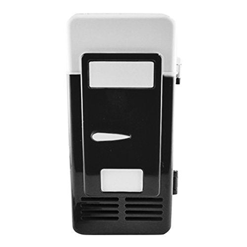 ATORSE USB Mini Fridge Drink Cooler Refrigeration System Small Refrigerator Black - Image 1