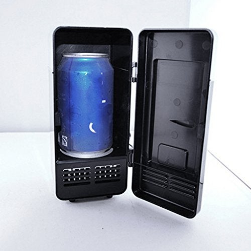 ATORSE USB Mini Fridge Drink Cooler Refrigeration System Small Refrigerator Black - Image 5