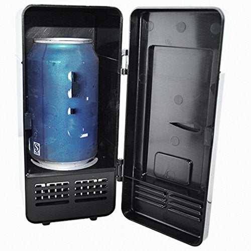 ATORSE USB Mini Fridge Drink Cooler Refrigeration System Small Refrigerator Black - Image 3