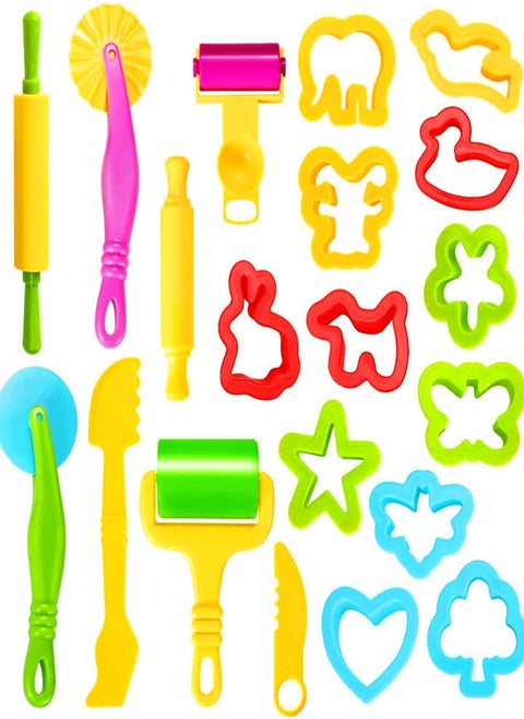 Playdough Tools 20 PCS Play Dough Tools Set for Kids  Various Shape Playdough Cutters and Rollers