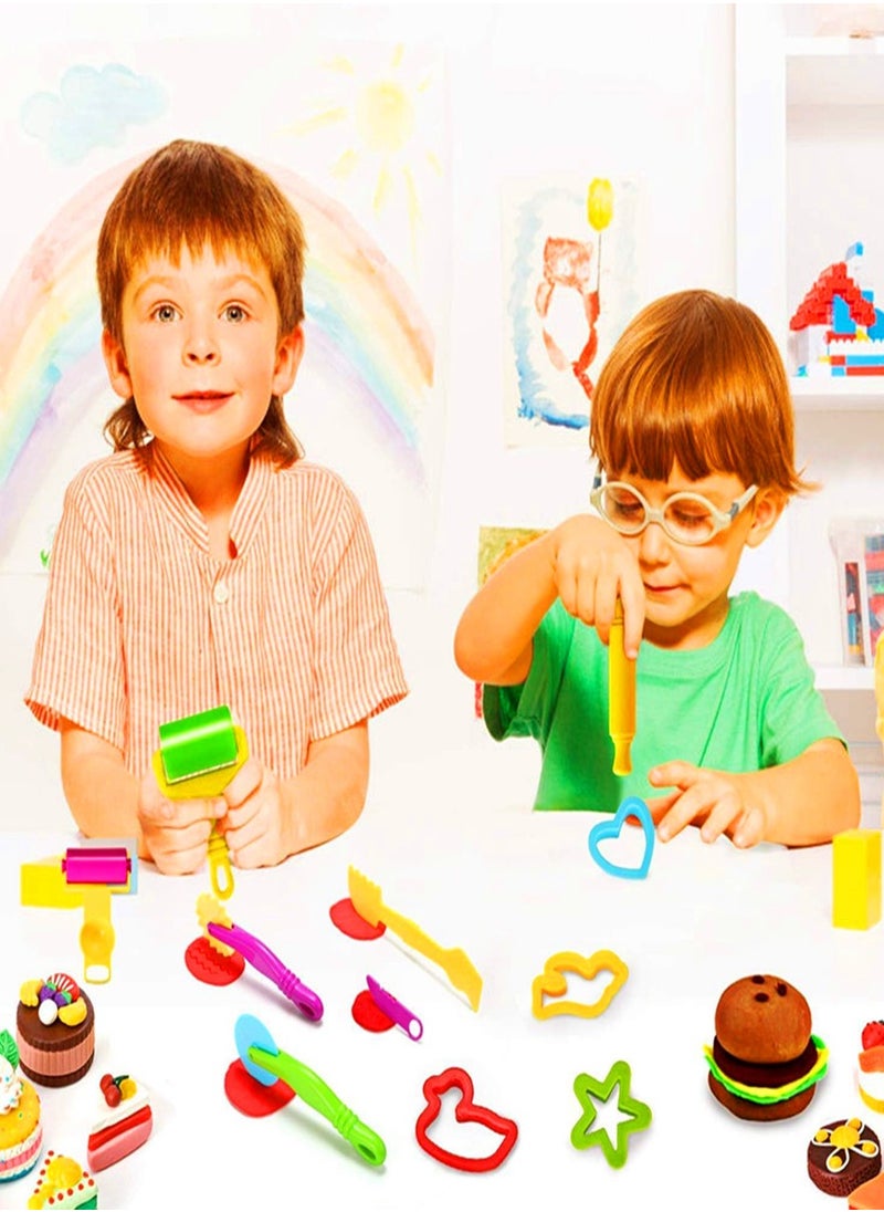 null - Playdough Tools 20 PCS Play Dough Tools Set for Kids  Various Shape Playdough Cutters and Rollers - Image 1