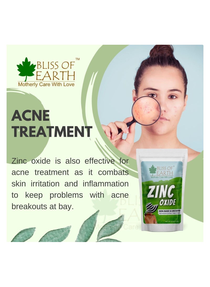 Bliss of Earth 4 oz Zinc Oxide Powder Non Nano & Uncoated for Skin Face, Cosmetic & DIY Product 113Gm Pack of 2 - Image 4