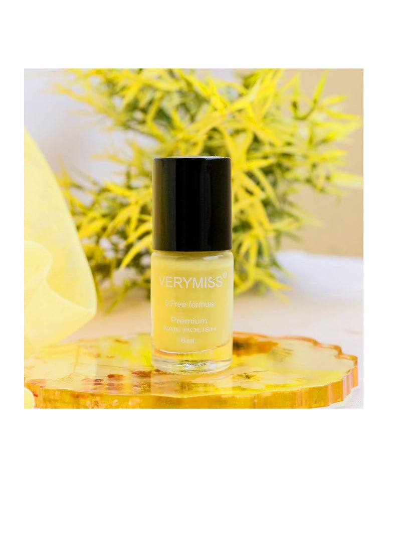 VERYMISS Premium Glossy baby yellow Nail Polish 6ml   Smooth Application Quick Drying   Paraben Free Ultra Long Lasting Nail Paints  Pack of 1 - Image 3