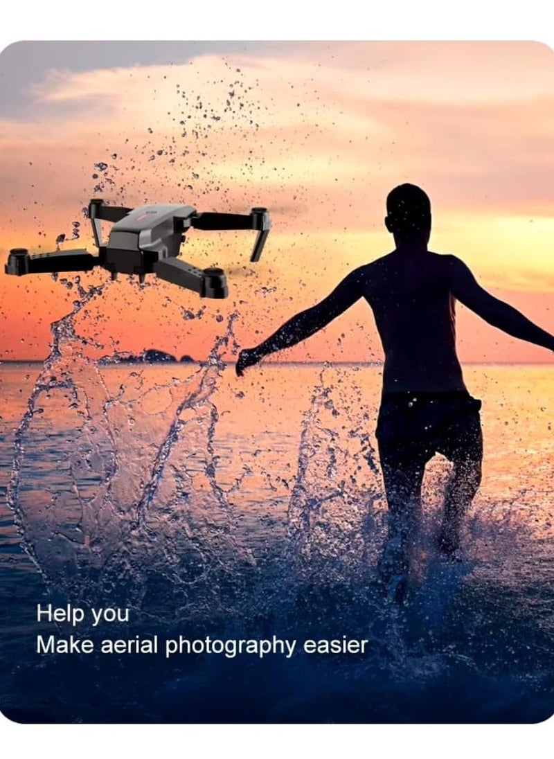 ELTRAZONE Drone with 360° Roll | 150m Range | Dual HD Camera Lens | 25-30 Min Flight Time | Speed Control, Gesture Manipulation, Optical Flow & Avoidance | 1 Battery (Grey) - Image 3