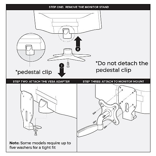 HumanCentric VESA Mount Adapter Bracket for Acer Monitors, Fits Models G226HQL, G246HYL, G247HL, G277HU, S200HQL, S200HL, S220HQL, S230HL, S232HL, S240HL, S242HL - Image 4