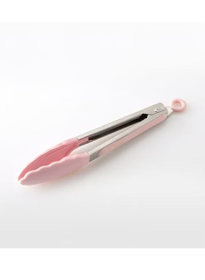 12 Piece Barreled Cooking Utensils Set With Wooden Handle Pink/Brown - Image 3