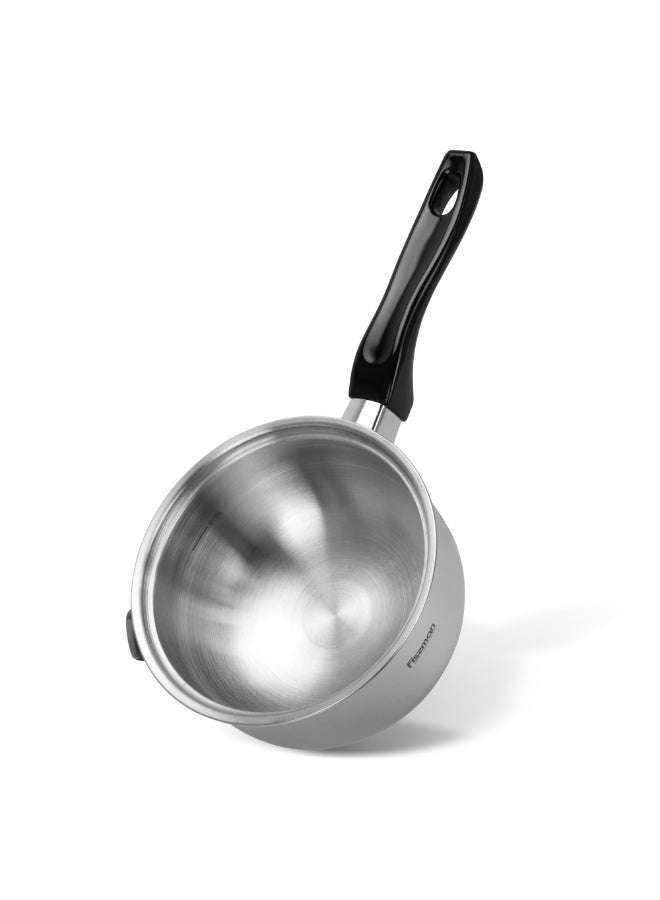 Fissman Double Wall Saucepan 0.95L, Stainless Steel Bain-Marie Sauce Pan 16x9.5cm | Mirro-Like Polish Finished 18/10 INOX304 | Induction Bottom for all Cooktops | Bakelite Handle - Image 5