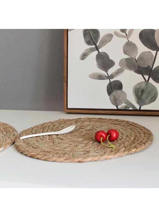 Large Round Wicker Coaster Set - Heat Insulation for Tablecloths - 38 cm - Stylish and Durable for Serving Plates and Cups - Image 4