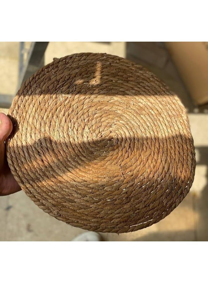 Large Round Wicker Coaster Set - Heat Insulation for Tablecloths - 38 cm - Stylish and Durable for Serving Plates and Cups - Image 2