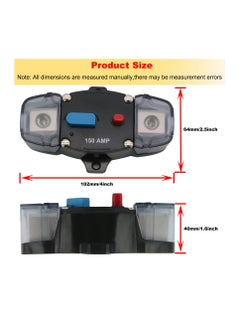 SYOSI 150A Circuit Breaker, 12-48 Volt DC, Car Stereo Audio Inline Fuse Block Holders Inverter, RV Yacht Boat Audio Modification Automatic Circuit Breaker Recovery Power Circuit Protection Safety Switch  - Image 3