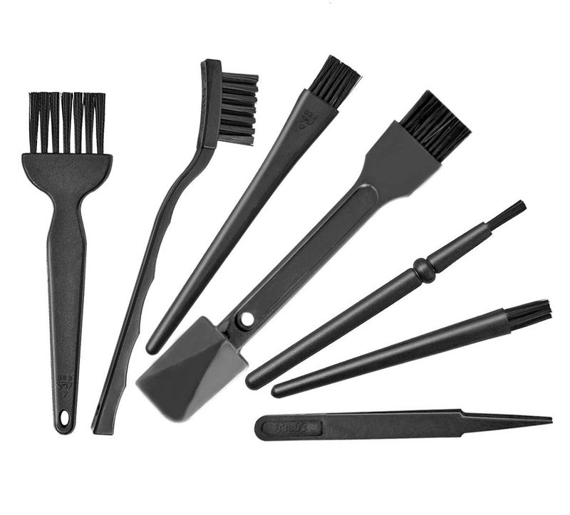 SPIN CART Multipurpose 7 in 1 Small Portable Plastic Handle Nylon Brushes Set for Computer Keyboard Car Laptop Cleaning Brush Kit - Image 1