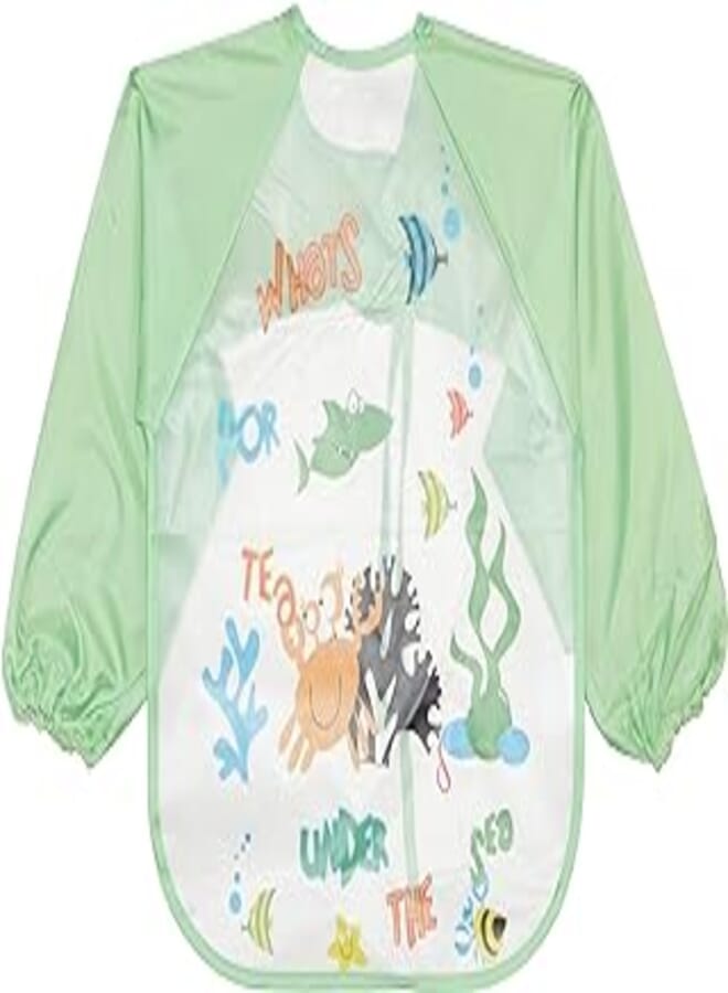 Mix and Max Mix&max baby bib long sleeves printed fish for boys-green