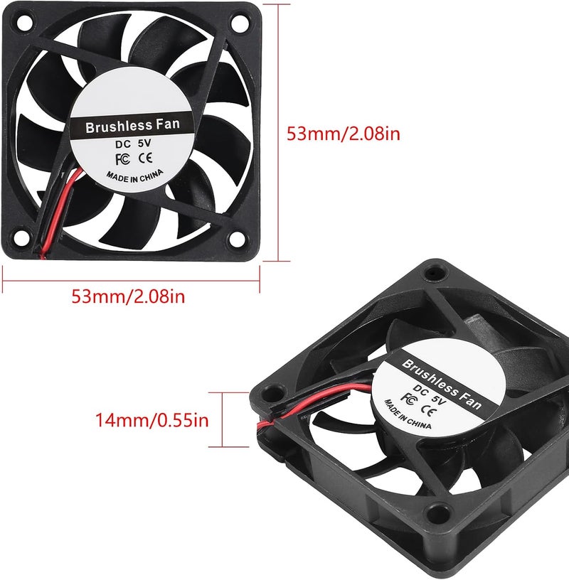 AITIAO 4PCS 5V 6015 Fan USB Brushless Cooling Fan 60mm x 15mm 5V DC USB Fans Brushless Cooling Fans for Computer CPU Heat Sink - Image 3