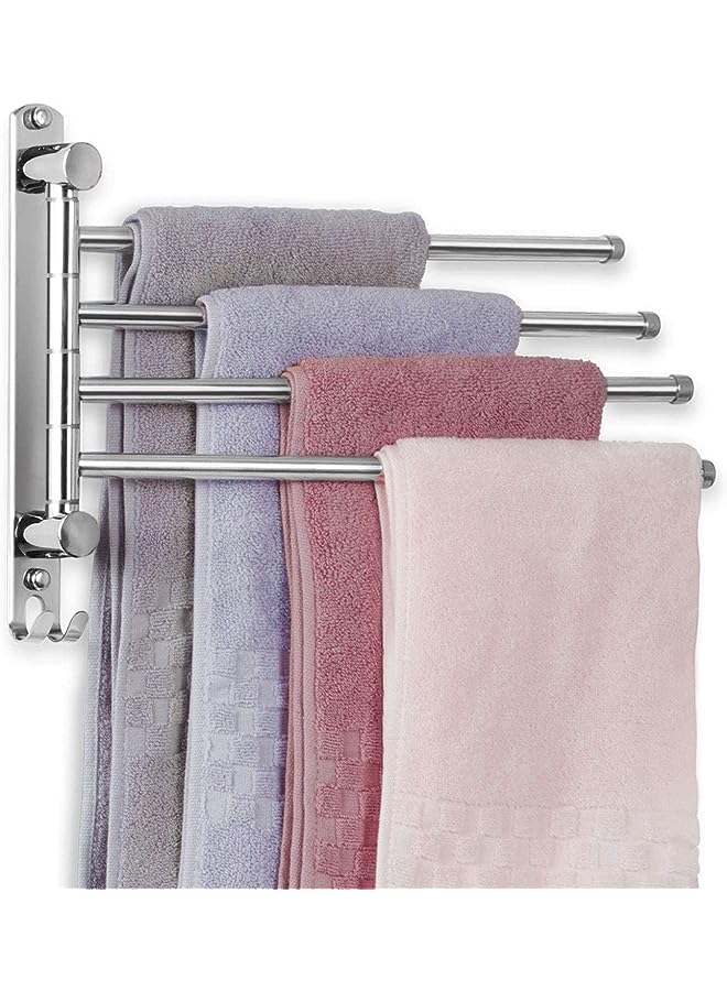 IAF Bathroom Towel Rack Towel Rack Wall Mount, SUS304 Stainless Steel Towel Bar, 4 Arms Space Saving Towel Rack, Bathroom, Kitchen Towel Rack - Image 1
