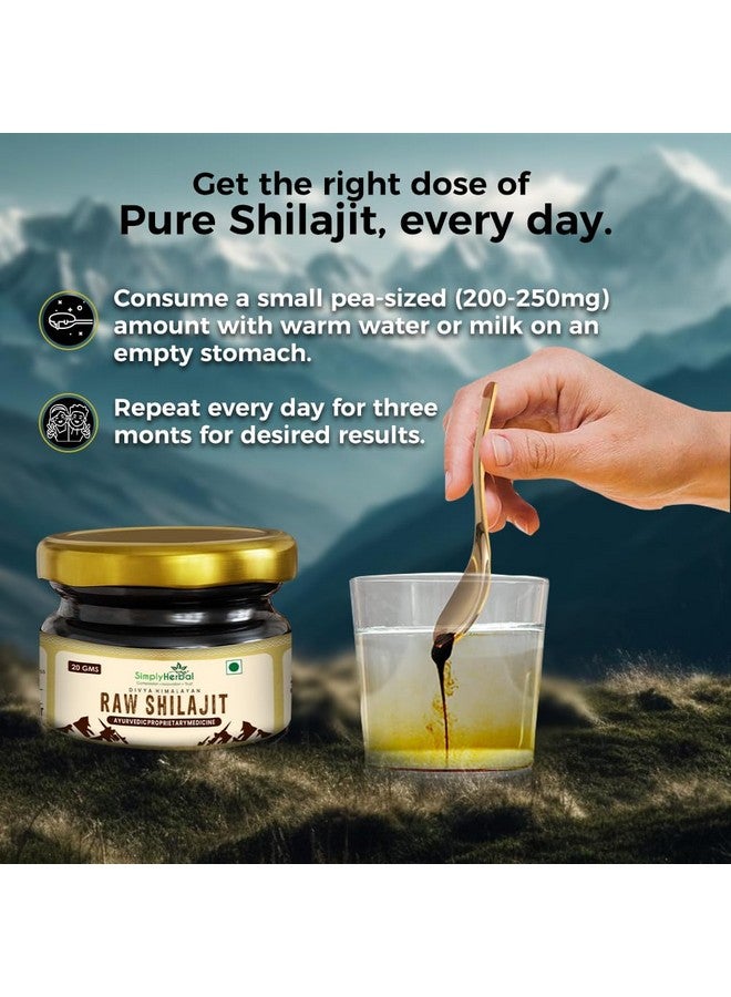 Simply Herbal شيلجيت خام هيمالايا الطبيعي من سيمبلي هيربال 20غ | يعزز القوة والقدرة على التحمل للرجال والنساء | معزز للأداء لتحمل الجهد والقدرة على التحمل | شيلجيت 100% نقي - Image 5