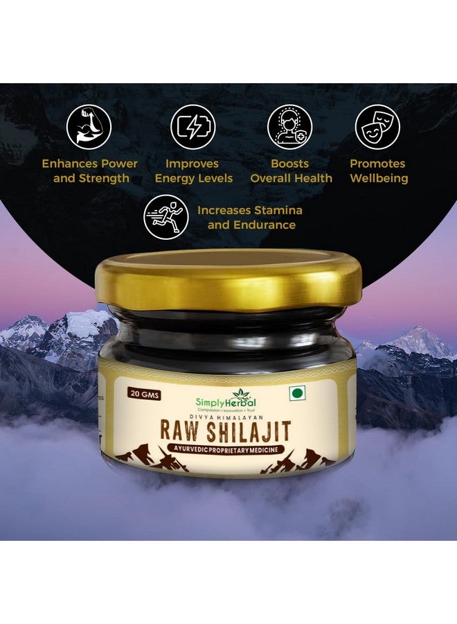 Simply Herbal شيلجيت خام هيمالايا الطبيعي من سيمبلي هيربال 20غ | يعزز القوة والقدرة على التحمل للرجال والنساء | معزز للأداء لتحمل الجهد والقدرة على التحمل | شيلجيت 100% نقي - Image 3