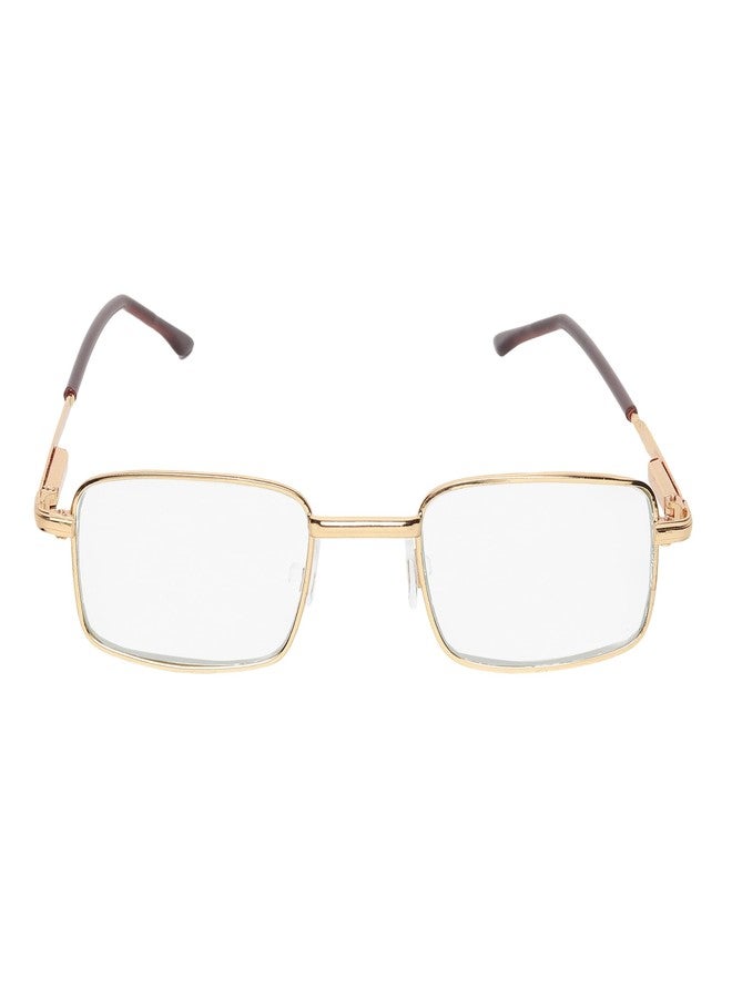 CRIBA Premium Reading Glass Power Golden Metal Frame+0.75+1.00+1.25+1.50+1.75 +2.00+2.25 +2.50+2.75+3.00+3.25 For Single Vision Power Eyeglass-Vol 10 (+1.75) - Image 1