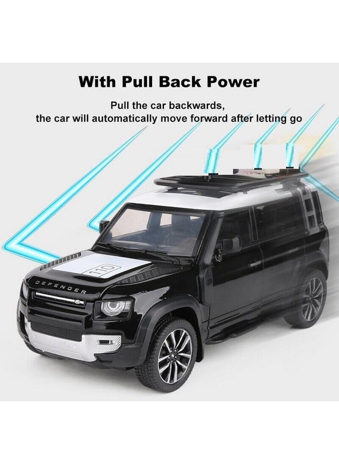 Sky Tech Sky Tech® Range Rover Defender 1:32 Scale Model Car Exclusive Alloy Metal Pull Back Die-cast Car Metal Pullback Toy car with Openable Doors & Light Music Best Gifts Toys Kids【Colors as Per Stock】  - Image 4