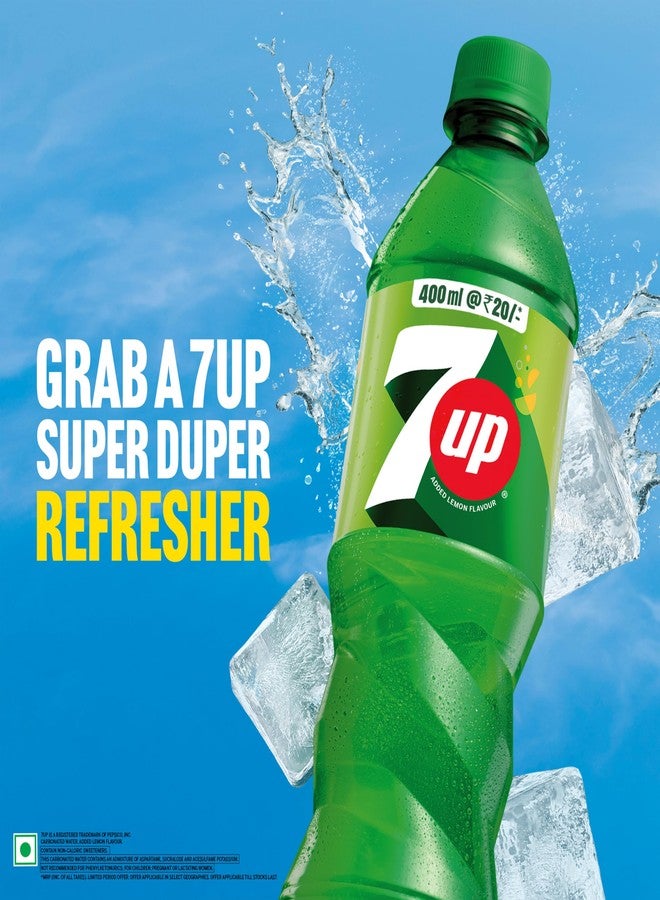 7UP Zero Sugar soft Drink PET, 400 Ml,Lemon - Image 3