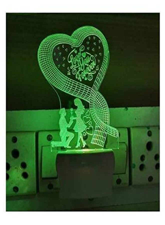 NL TRADERS Color Changing 3D Illusion LED Night Lamp LED Lamp for Bedroom/Night lamp for Home/Office (Love You Forever) - Image 4