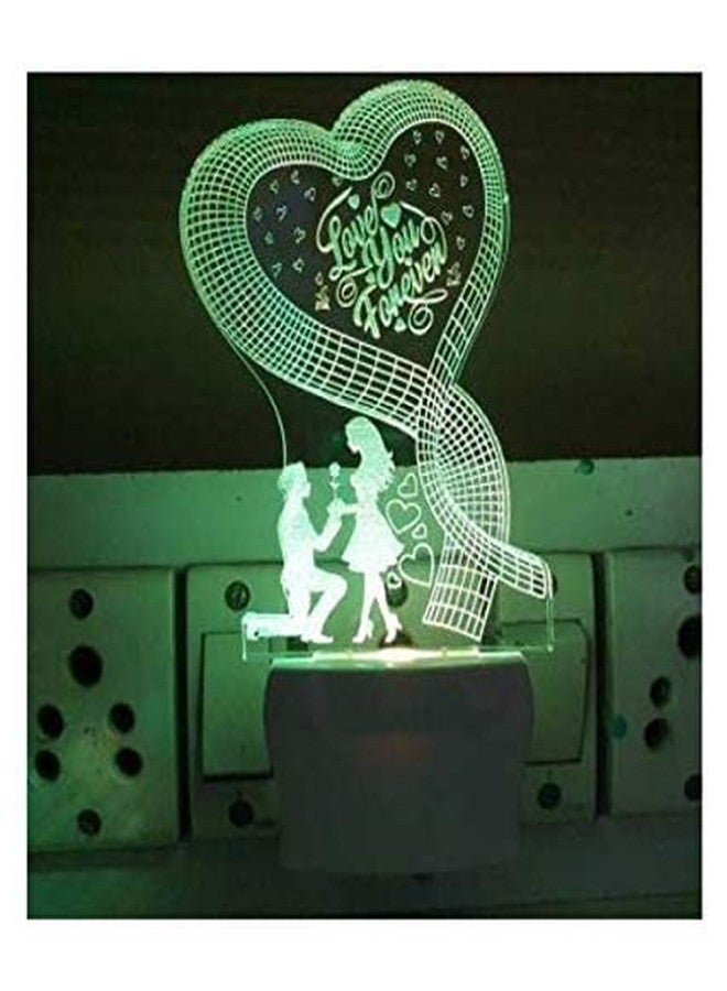 NL TRADERS Color Changing 3D Illusion LED Night Lamp LED Lamp for Bedroom/Night lamp for Home/Office (Love You Forever) - Image 5