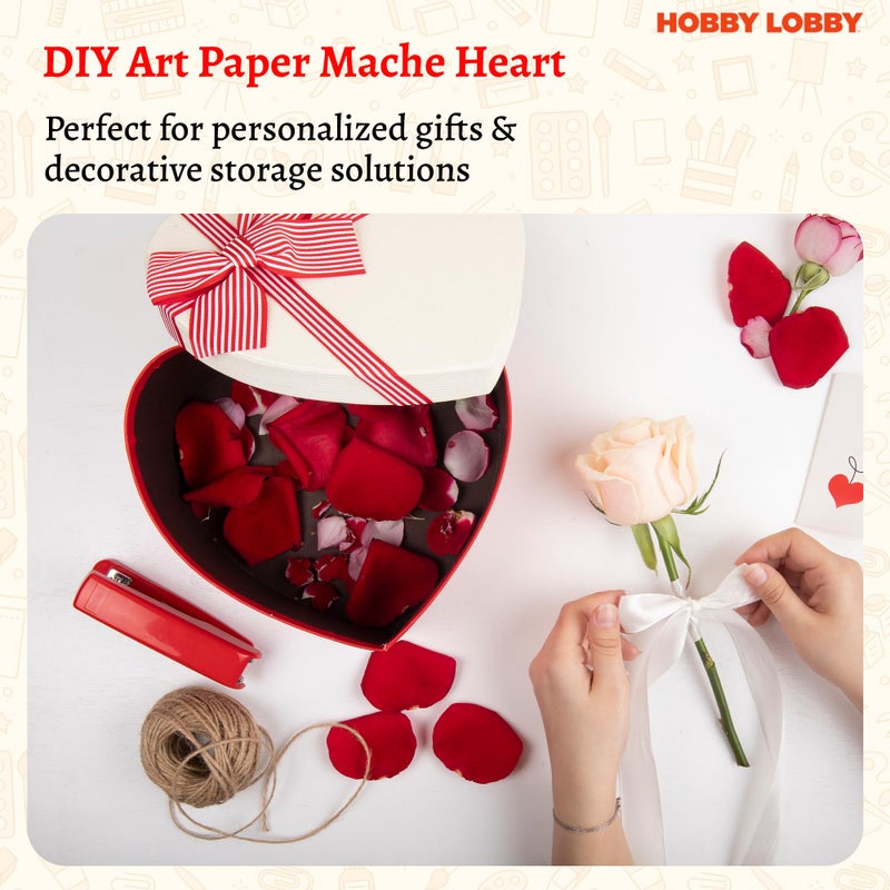 Hobby Lobby Heart Paper Mache Boxes with Lids (Set of 3) - Brown Kraft Paper Nesting Gift Boxes - Crafting Paper Mache Heart Box with Lid for Custom Decoration - Durable Paper Mache Box for Versatile Storage - Image 4