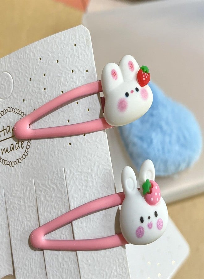 YYaaloa 20 Pcs Rabbit Strawberry Hair Clips, Cute Hair Barrettes Accessories for Women & Girls, 20pcs - Image 2