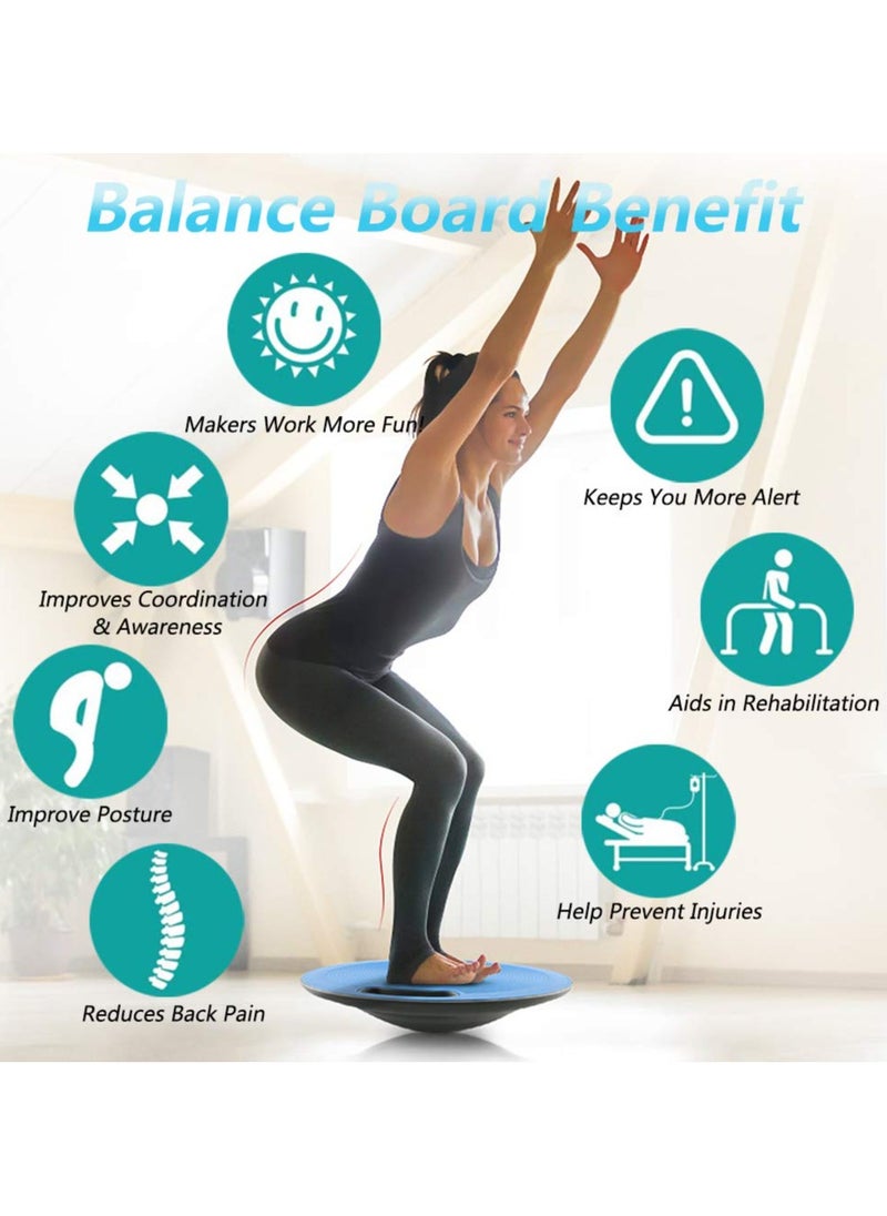 XiuWoo Wobble Balance Board, Yoga Kit,Core Trainer for Balance Training and Exercising, Healthy Material Non-Skid TPE Bump Surface, Stability Board for Kids and Adults  - Image 3