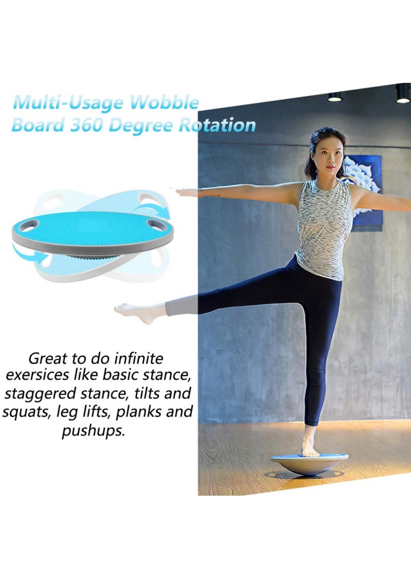 XiuWoo Wobble Balance Board, Yoga Kit,Core Trainer for Balance Training and Exercising, Healthy Material Non-Skid TPE Bump Surface, Stability Board for Kids and Adults  - Image 4