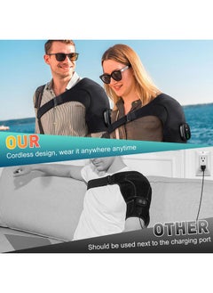 DeMoce Cordless Heating Massage Shoulder Brace Heated Shoulder Wrap Vibration Shoulder Strap Heating Pad for Shoulder Vibration for Shoulder  - Image 5